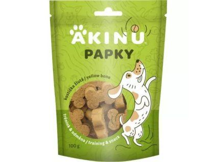 Akinu papky pamlsky kostička žlutá 100g