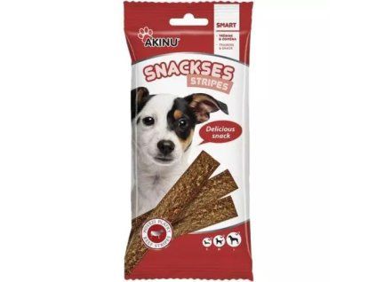 Akinu Snackses pamlsky 12ks hovězí plátky 120g