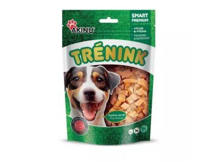 Akinu Trénink pamlsky lososové kostky 120g