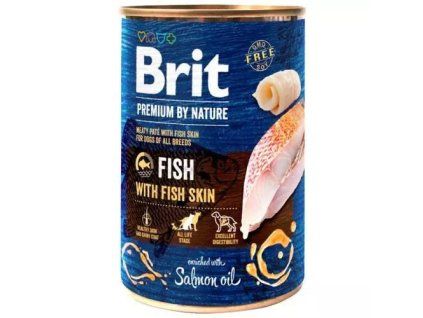 Brit Premium konzervy fish with fish skin 400g