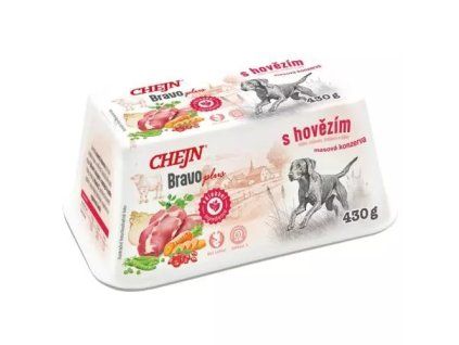 Chejn bravo plus konzerva hovězí s zeleninou a šípkem p 430g