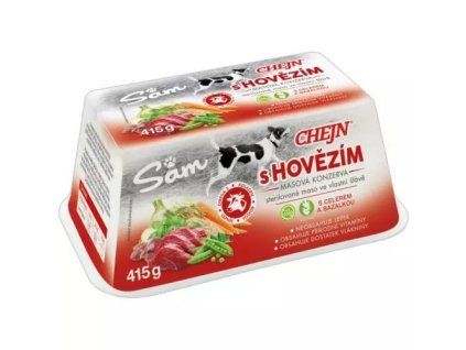 Chejn sam konzerva s hovězím p 415g