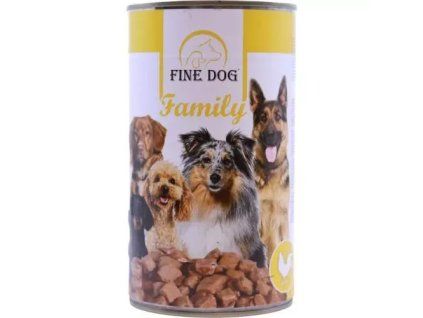 FineDog Family konzerva s drůbežím 1,24kg