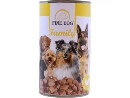 FineDog Family konzerva s drůbežím 415g