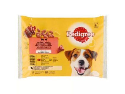 Pedigree kapsička mp +hovězí drůbeží v želé @4x100g