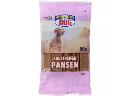 PerfectoDog pochoutka 20ks masové plátky hovězí bachor 200g