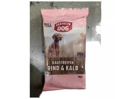 PerfectoDog pochoutka 20ks masové plátky hovězí+telecí 200g