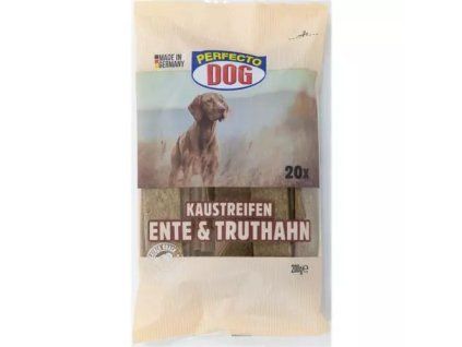 PerfectoDog pochoutka 20ks masové plátky krůtí+kachna 200g