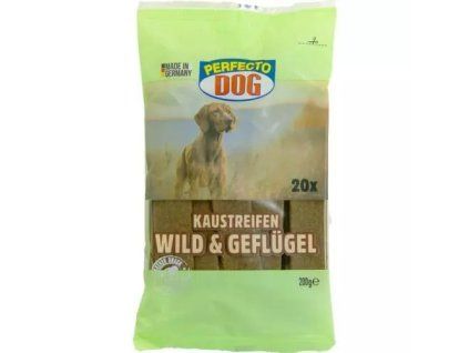 PerfectoDog pochoutka 20ks masové plátky zvěřina+drůbeží 200g