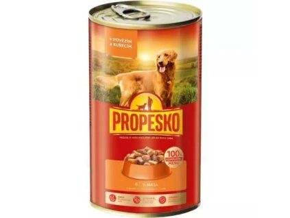 Propesko kousky hovězí, kuře omáčka 1,24kg