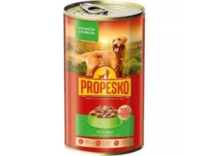 Propesko kousky jehněčí,kuře omáčka 1,24kg