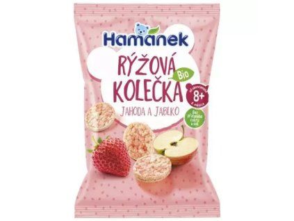 Hamánek rýžová kolečka jahoda a jablko 8+ 35g