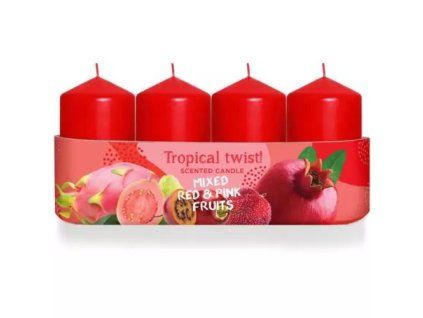 Bartek svíčky válec 40x70 tropical twist red 240g