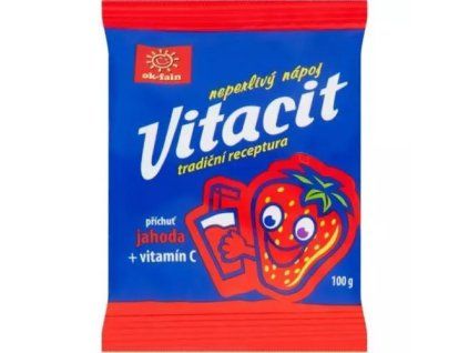 Vitacit neperlivý nápoj v prášku jahoda+vitamín c 100g
