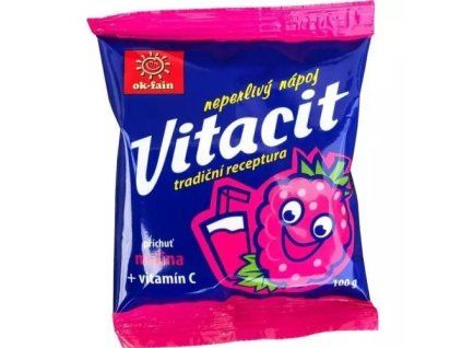 Vitacit neperlivý nápoj v prášku malina+vitamín c 100g