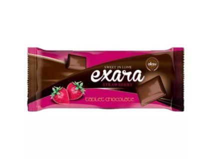 Aksu Exara pochoutková čokoláda strawberry /12/ 90g