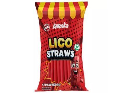 Avesta želé lico straws strawberry /12/ 70g