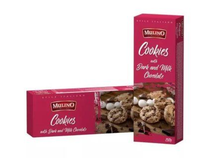 Mulino cookies dark and white chocolate 150g