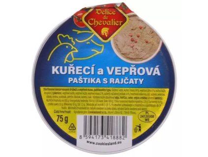 Delice de Chevalier paštika kuřecí a vepřová s rajčaty 75g