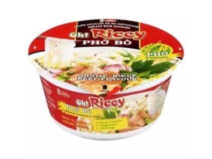 OH RICEY instantní rýžové polévka hovězí v misce 71g (PHO BAT BO)