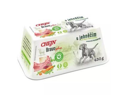 Chejn bravo plus konzerva jehněčí s zeleninou a brusinkou p 430g
