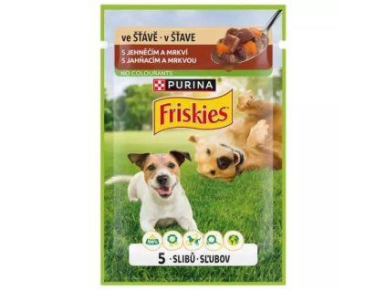 Friskies kapsička adult s jehněčím a mrkví ve šťávě 85g