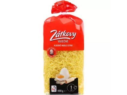 Zátka vaječné těstoviny vlasové jemné 400g