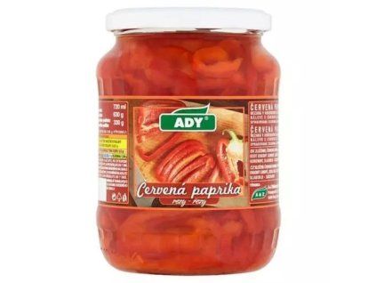 Ady červená paprika řezy 630g