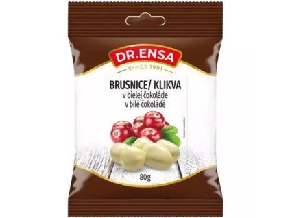 Dr.Ensa brusinky v bílé čokoládě 80g
