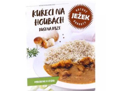 Ježek kuřecí na houbách a dušená rýže 450g