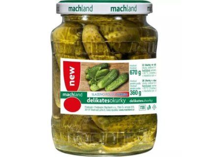 Machland delikates okurky 6-9 cm s cukrem 670g