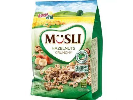 BonaVita Crunchy zapékané mysli lískový oříšek 375g
