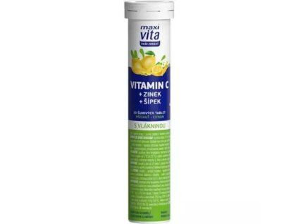 Maxi vita šumivé tablety vitamin c zinek šípek 80g