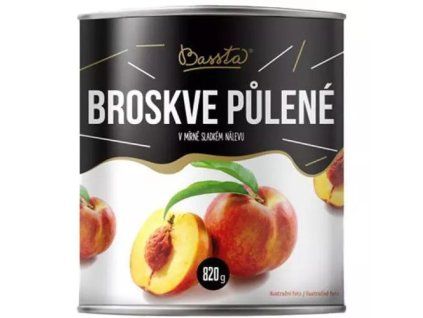 Bassta broskev půlené loupané 820g