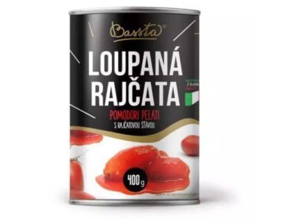 Bassta rajčata celá loupaná ve vlastní šťávě 400g