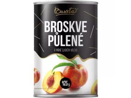Bassta broskve půlené loupané 425g