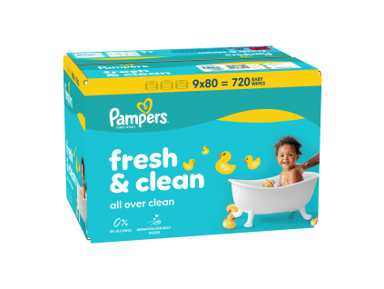 Pampers wipes (9x80ks/kra) Fresh Clean