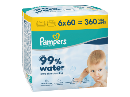 Pampers wipes (6x60ks/fol) Aqua