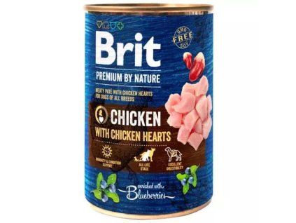 Brit Premium konzervy chicken with hearts 400g