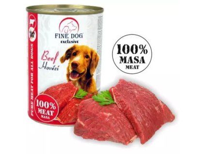FineDog Exclusive konzerva hovězí 100% masa 400g