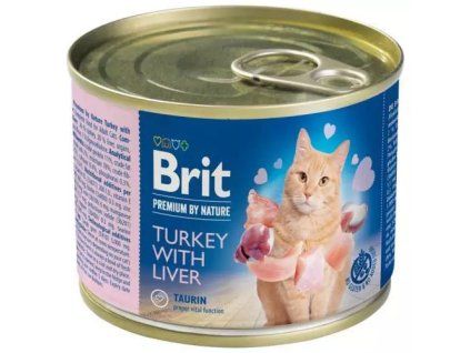 Brit Premium konzervy turkey with liver 200g