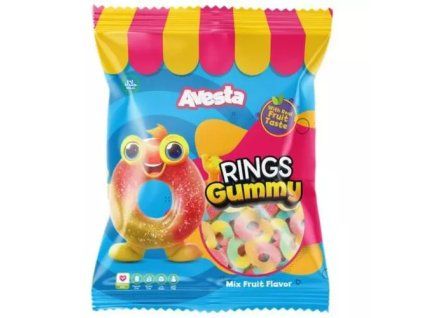 Avesta želé party rings gummy /12/ 80g
