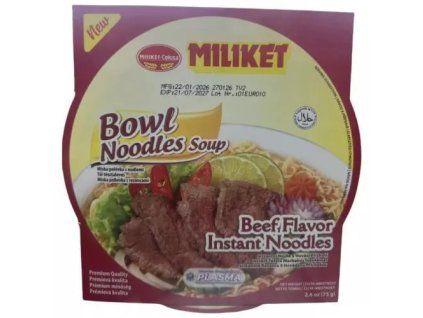 MILIKET instantní nudle hovězí 75g