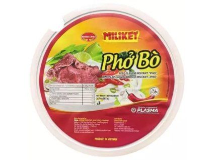 MILIKET instantní rýžové nudle hovězí 65g