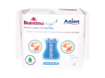 Biointimo anion vložky (16ks/fol) night