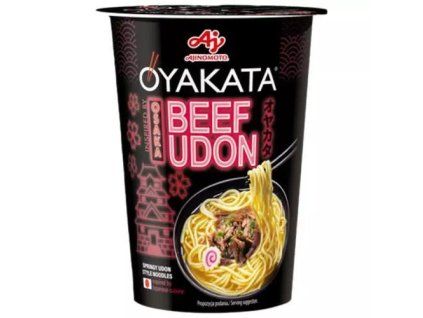 Oyakata instantní nudle s hovězí příchutí udon kelímek 69,5g