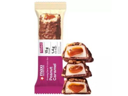 MaxiNutrition Proteinová tyčinka peanut caramel 45g