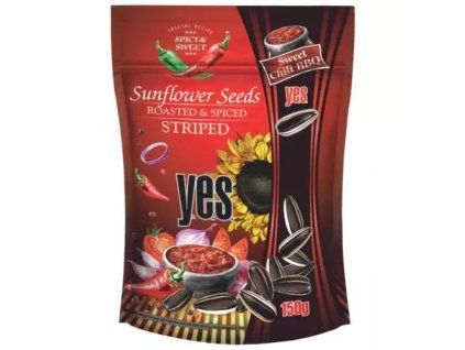 YES pražená slunečnicová semena sweet chilli bbq 150g