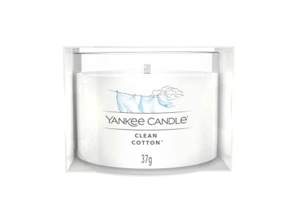 YANKEE CANDLE VOTIVNÍ SVÍČKA PLNĚNÁ VE SKLE CLEAN COTTON