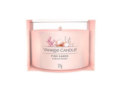 YANKEE CANDLE PLNĚNÁ VOTIVNÍ SVÍČKA VE SKLE PINK SANDS